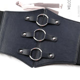 Punk Snap Button Wide Belt