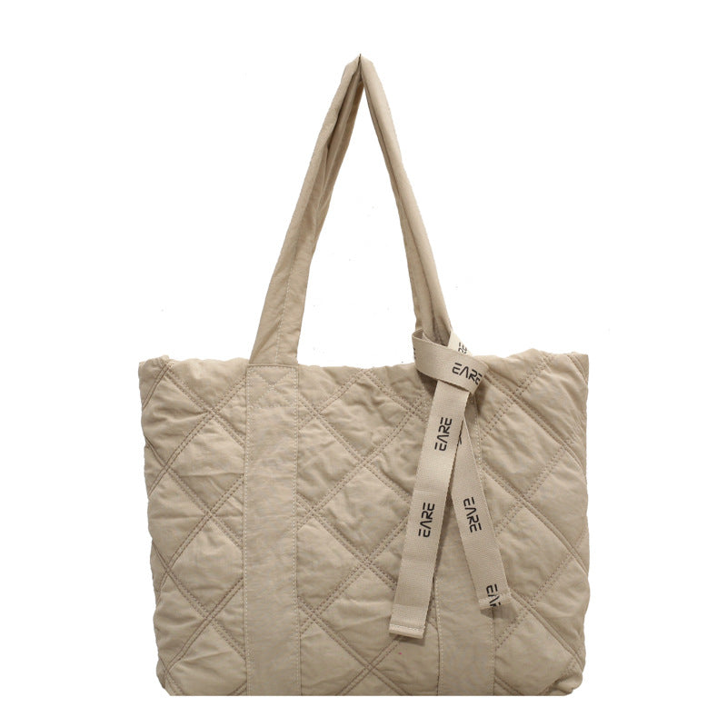 Fashionable Rhombus Winter Tote Bag