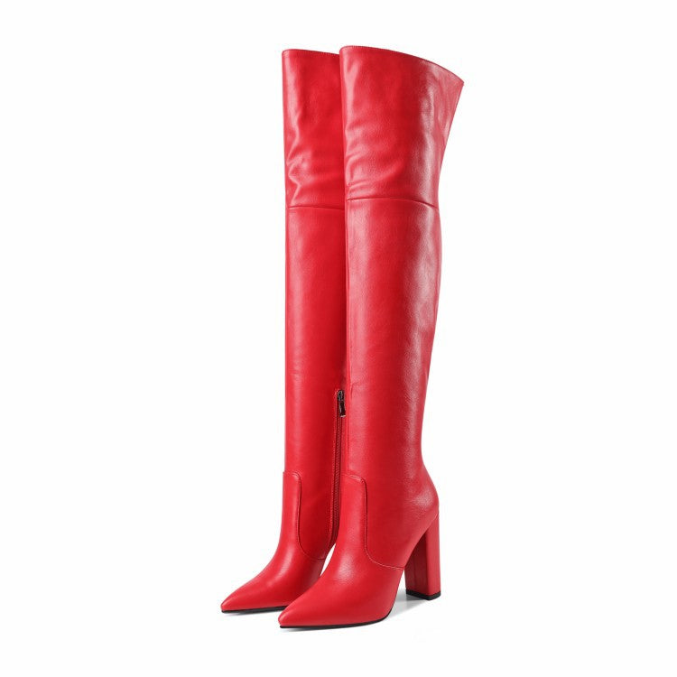 Seductive Autumn Blaze Over-the-Knee Boots