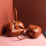 Fashionable Leather Dumpling Handbag