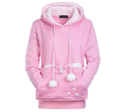 Fashion Feline Print Hoodie