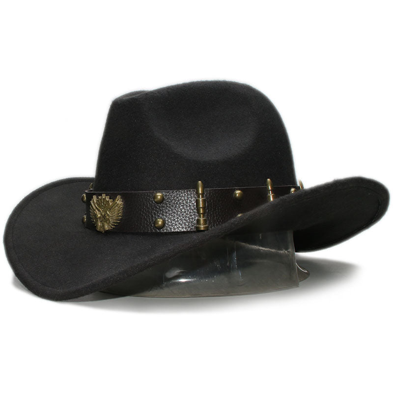 Winter Wool Crepe Weave Cowboy Hat