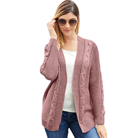 Ribbed Knit Batwing Sleeve Cardigan