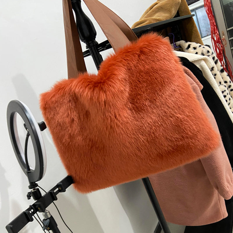 Plush Fur Women's Handbag