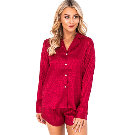 Red Cheetah Pajama Set