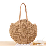 Straw Weave Round Shoulder Bag