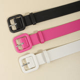 Square Buckle Wide Belt