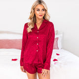 Red Cheetah Pajama Set