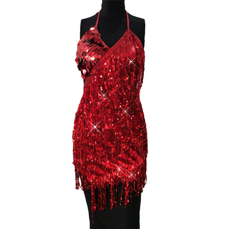 Nikola Tassel Halter Body Jewelry Dress