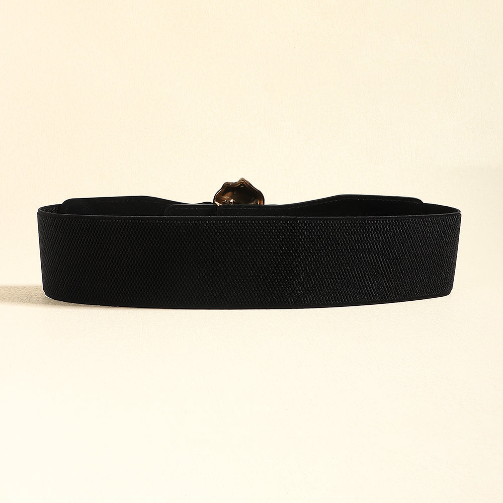 Flower Buckle Stretch Belt