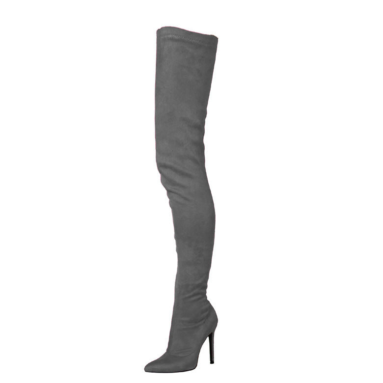 Sultry Suede Over-the-Knee Stiletto Boots