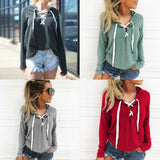 Criss Cross V-Neck Hoodie