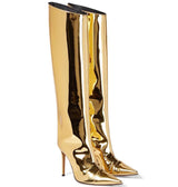 Seductive Siren Patent Leather Knee Boots