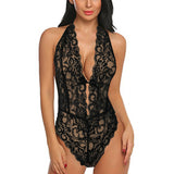 Seductive Lace Low-Cut Bodysuit Lingerie