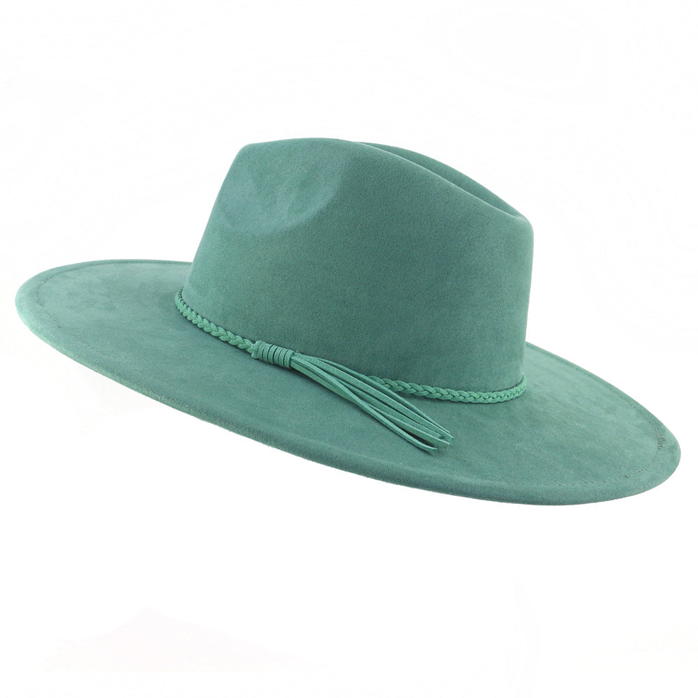 Broad-brimmed Suede Cowboy Hat