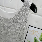 Glitter Sequin Sparkle Cami Crop Top