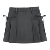 Gray Pleated Elegance Skirt