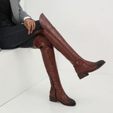 Seductive Chic Thigh High Flat Heel Boots