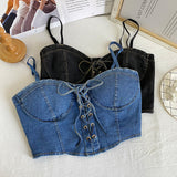 Jean Lace Up Dream Corset Top