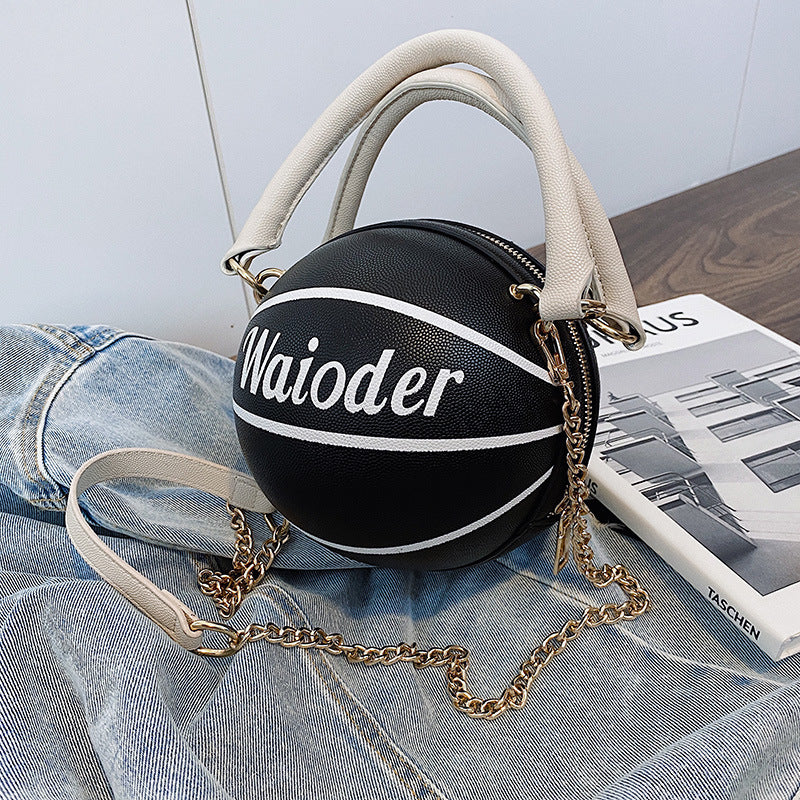 Round Basketball Handbag Crossbody Bag