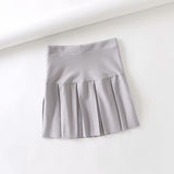 Elastic Pleated Knit High Waist Skirt