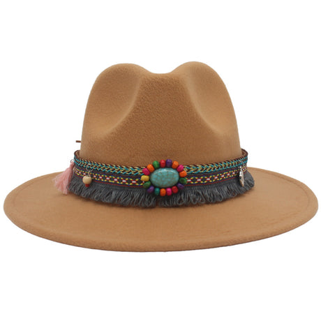 Gemstone Embellished Ethnic Cowboy Hat