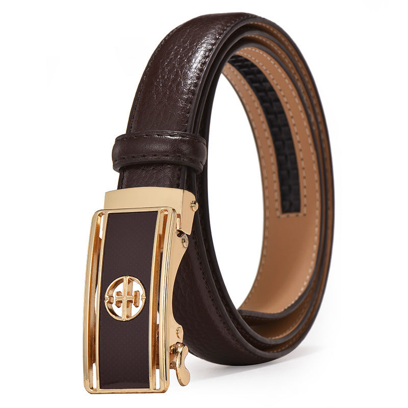 Leather Automatic Buckle Waist Belt