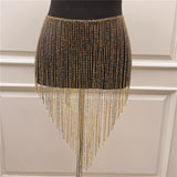 Glamorous Rhinestone Fringe Belly Dance Waist Chain Body Jewelry