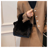 Plush Chain Handbag - Winter Chic Bag