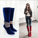 Seductive Stitched Heel Zip Boots