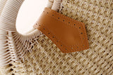 Rattan Weave Round Handbag