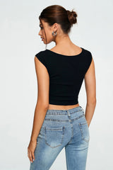 Sandra Sweetheart Crop Top