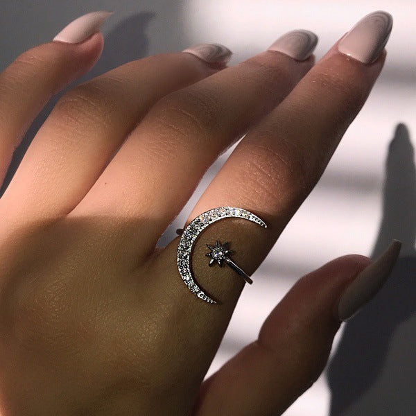 Crescent Moon Lolita Ring