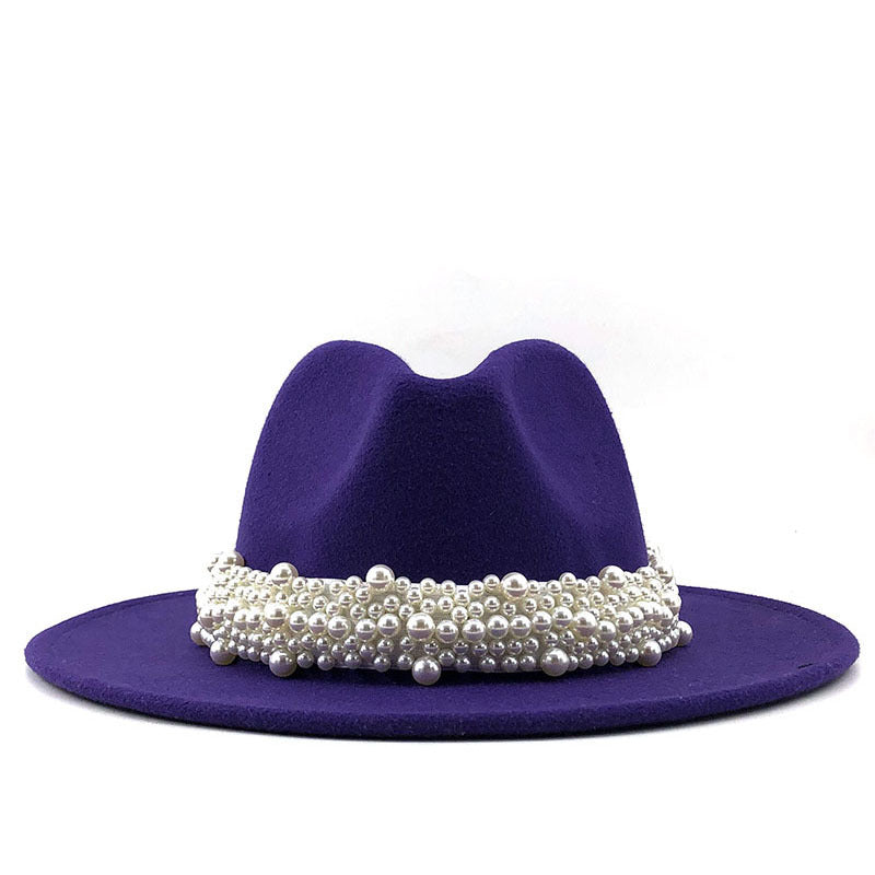 Pearl Studded Felt Hat