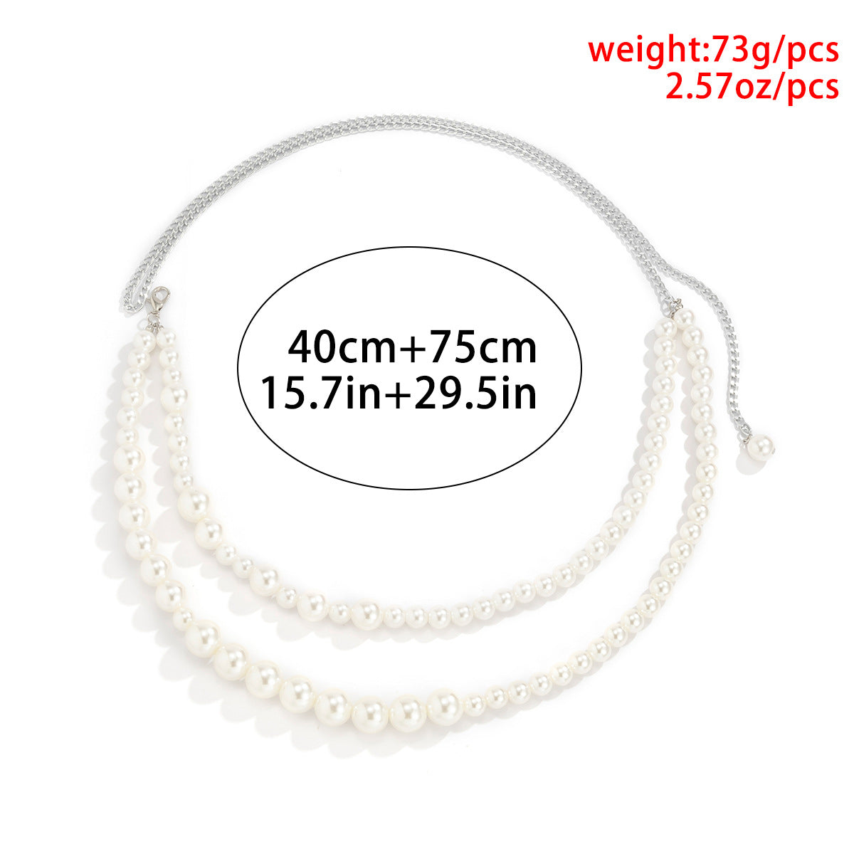 Elegant Pearl Beaded Multilayer Waist Chain Body Jewelry