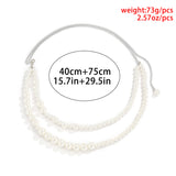 Elegant Pearl Beaded Multilayer Waist Chain Body Jewelry