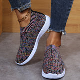 Stripe Knit Sock Shoes