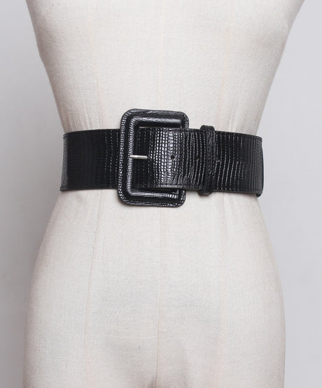 Exotic Snakeskin Leather Waist Belt