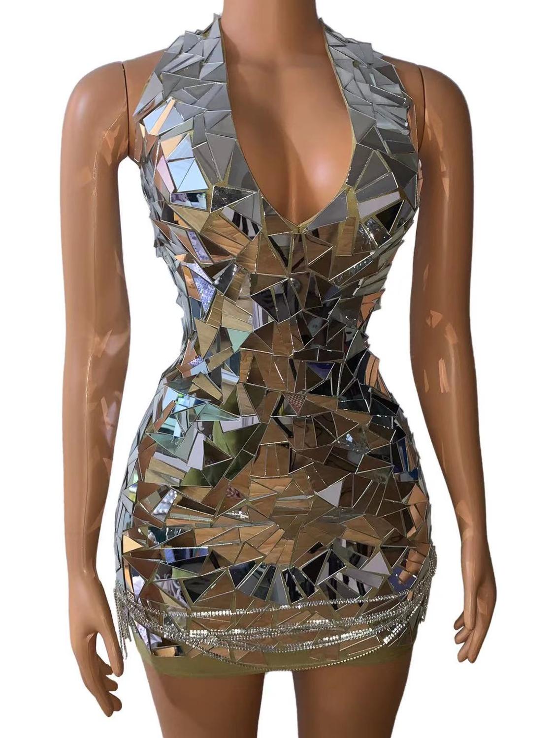 Remi Halter Reflective Mini Dress