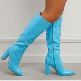 Chic Pointed Toe Zip-Up High Heel Fashion Boots