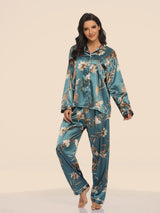 Stretch Satin V-Neck Pajama Set