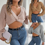 Knotty Sweater Crop Top