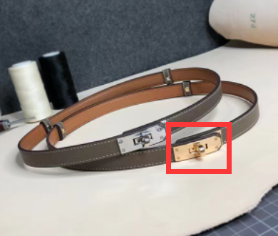 Sleek Rotating Buckle Leather Thin Belt