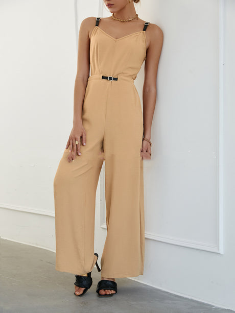 Sleeveless Stitching Jumpsuit