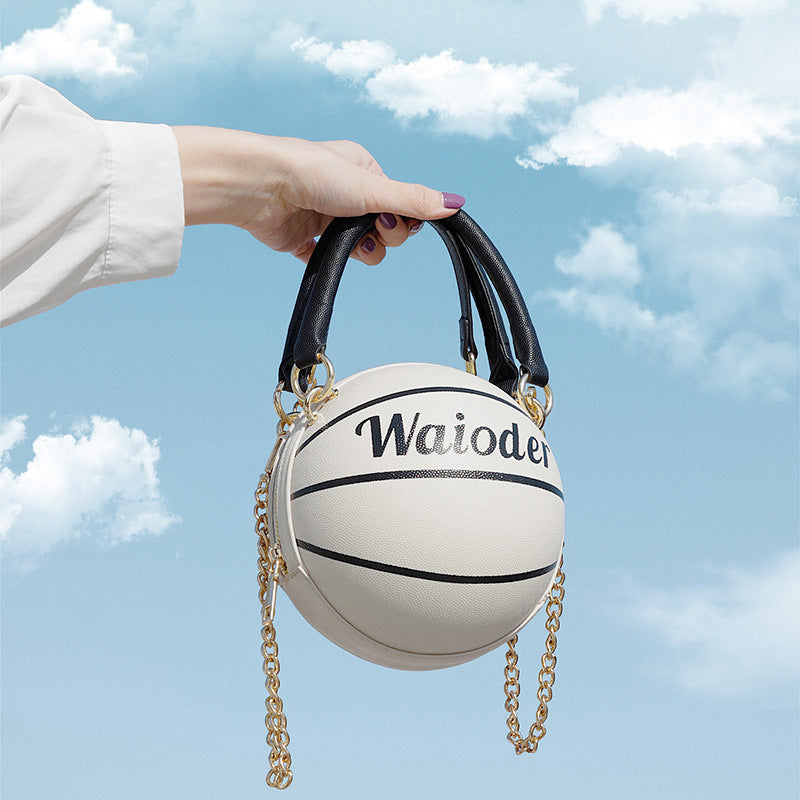 Round Basketball Handbag Crossbody Bag