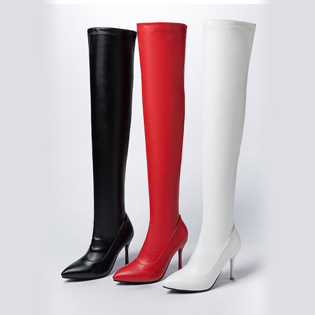 Seductive Stretchy Stiletto Boots