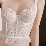 Sheer Delight Lace Corset Bra