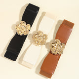 Flower Buckle Stretch Belt