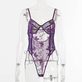 Butterfly Lace Shaping Bodysuit Lingerie