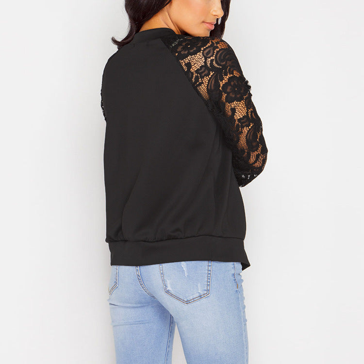 Lace Bomber Jacket